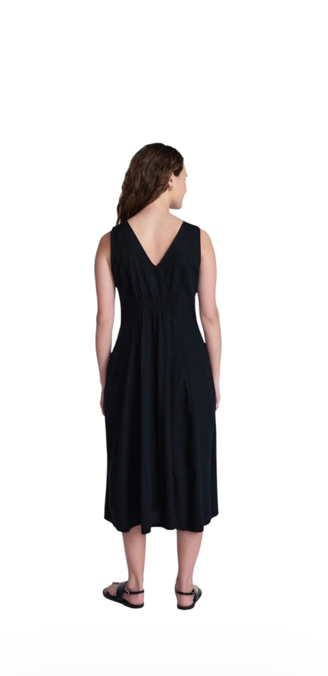 Women’s Sleeveless Button Down Midi Dress from Time and Tru