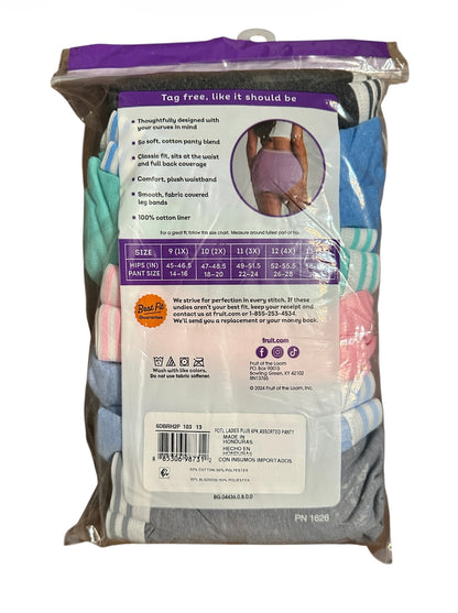 Fit for Me Women's Plus Cotton Blend Brief Panties from Fruit of the Loom