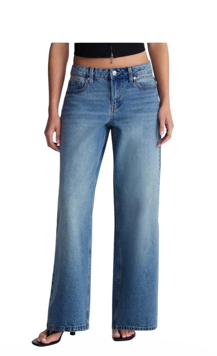 Low Rise Cotton Baggy Jeans for Women from No Boundaries