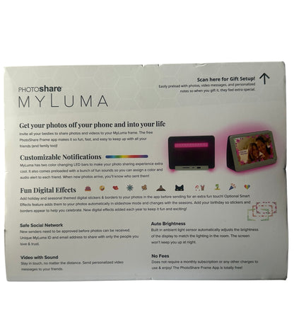 MyLuma Photoshare 7” Digital Frame – Stardust Gray