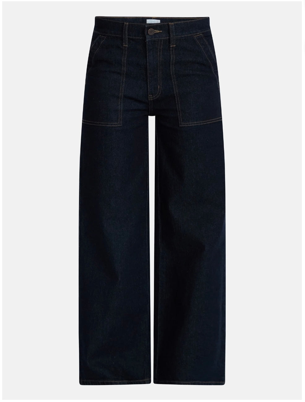 Time and Tru Women's Wide Leg Utility Trousers, 31" Inseam