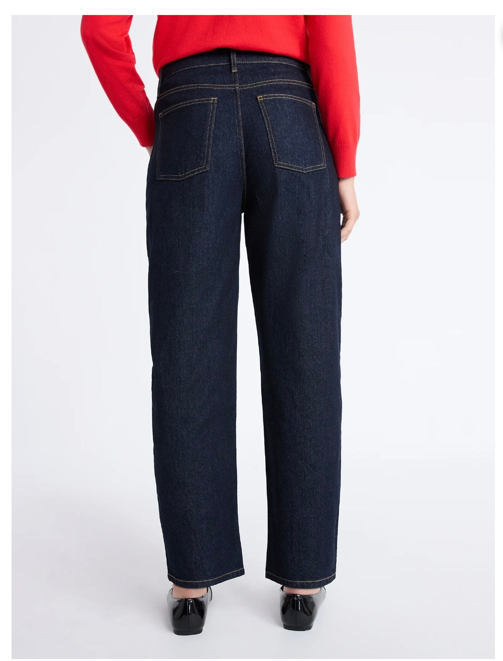 Free Assembly Women's Barrel Leg Jeans, 26.5" Inseam, Size 2