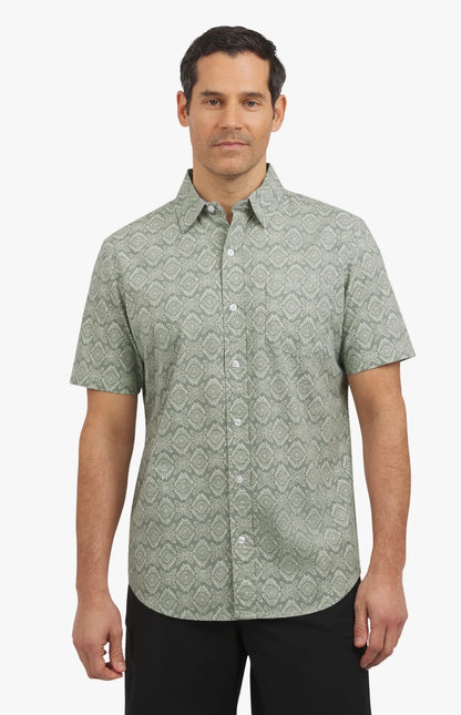 Chaps Men’s Short Sleeve Chambray Woven Shirt, M