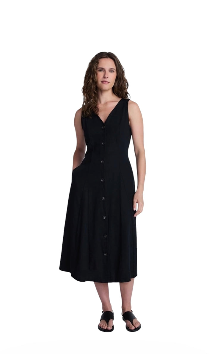 Women’s Sleeveless Button Down Midi Dress from Time and Tru