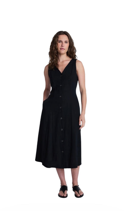 Women’s Sleeveless Button Down Midi Dress from Time and Tru