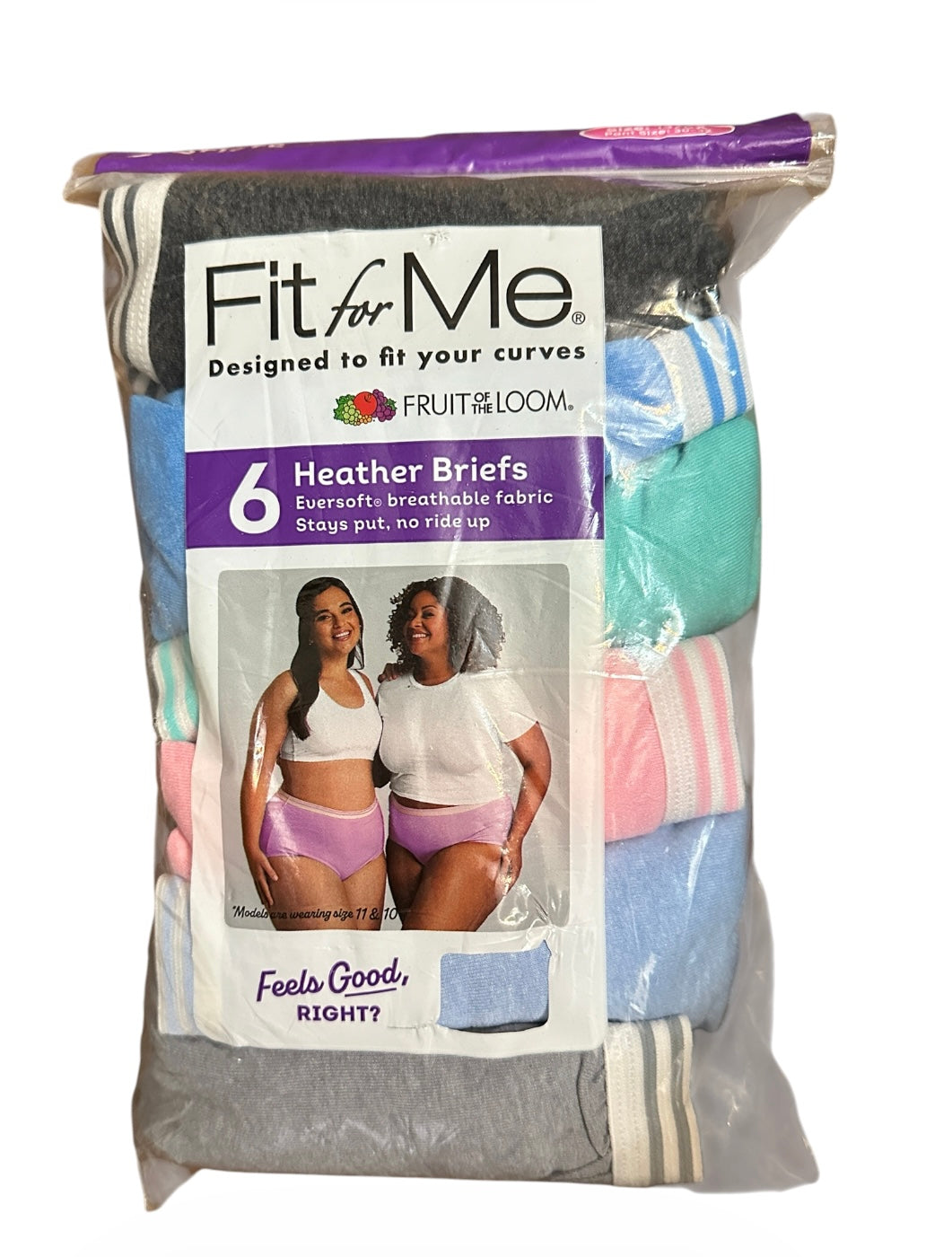 Fit for Me Women's Plus Cotton Blend Brief Panties from Fruit of the Loom