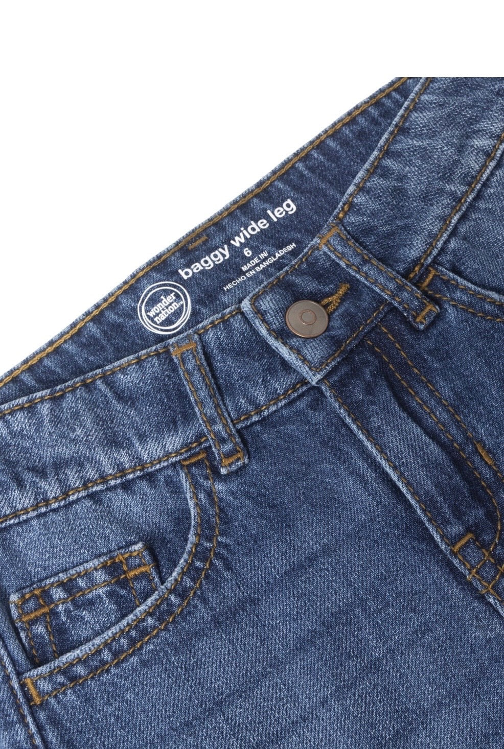 Wonder Nation Girls Baggy Wide Leg Jean, Size 10