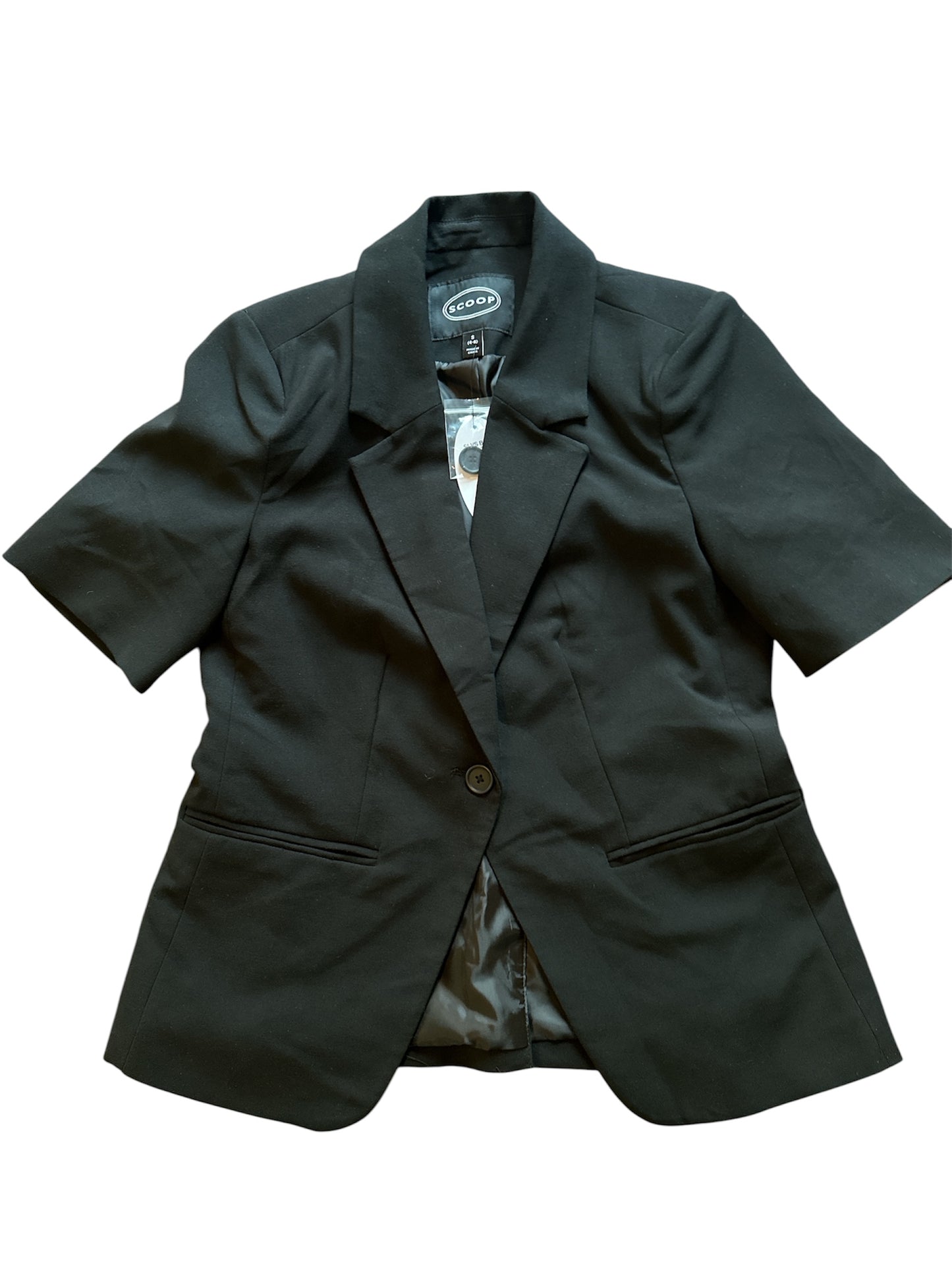 Scoop Women's and Women's Plus Short Sleeve Boxy Blazer