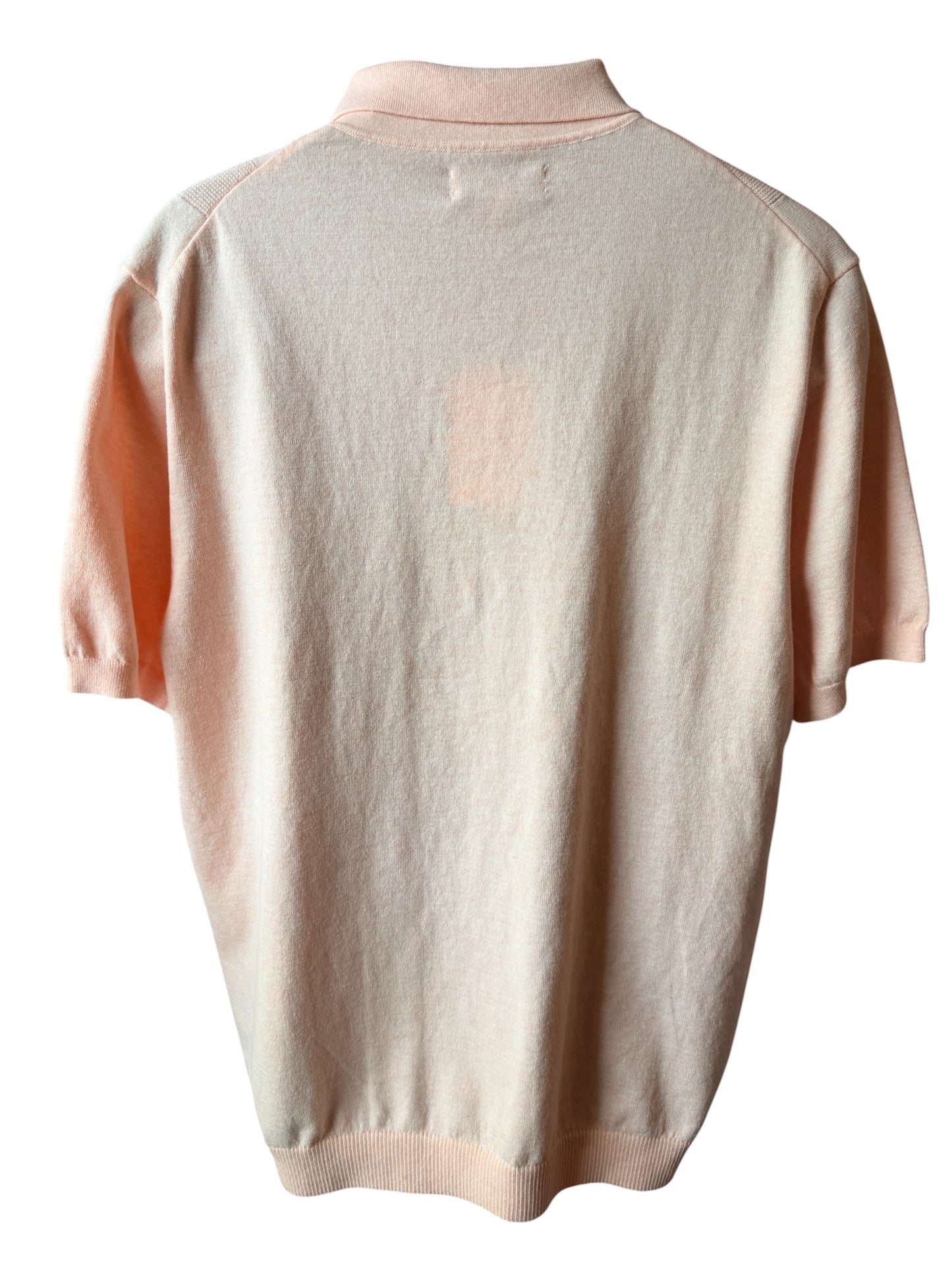 Free Assembly Men's Textured Stripe Polo Sweater with Short Sleeves