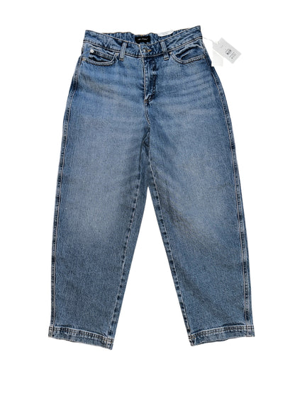 Free Assembly Women's Mid Rise Wide Hem Barrel Jeans, 28" Inseam