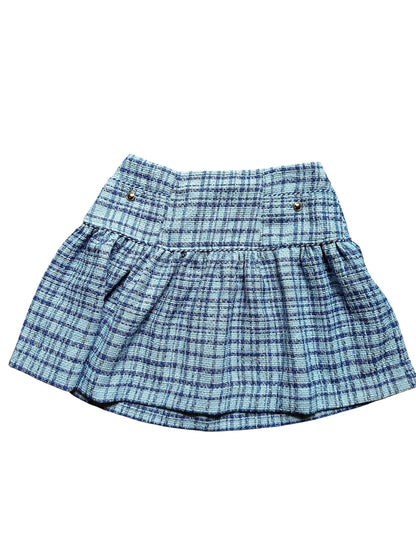 Free Assembly Women's Tweed Mini Skirt and Sleeveless Front Tweed Shell Top Set