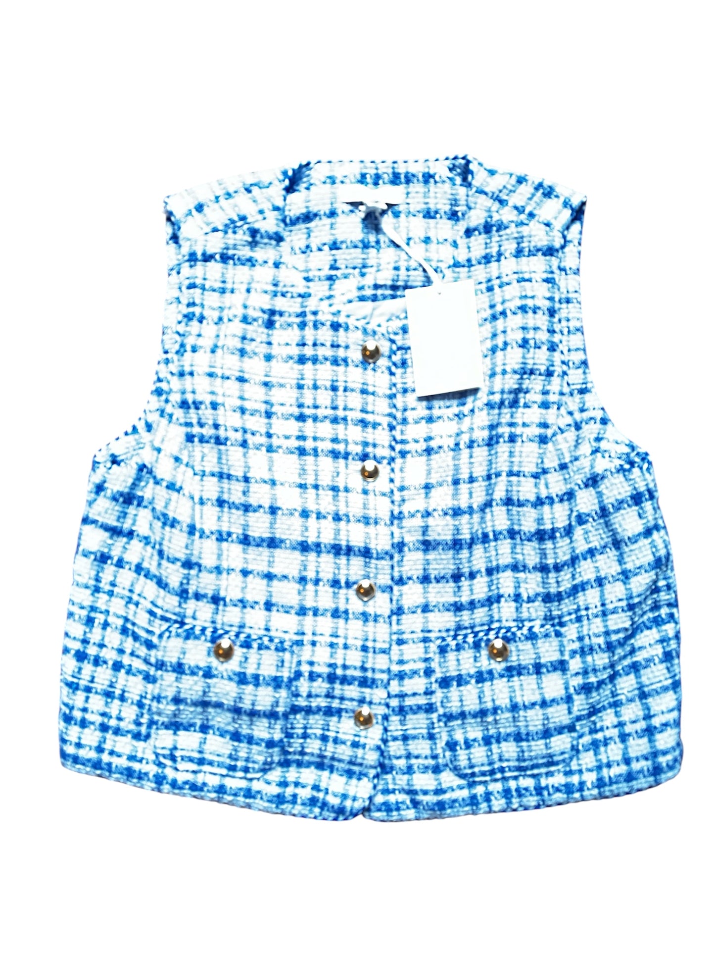 Free Assembly Women's Tweed Mini Skirt and Sleeveless Front Tweed Shell Top Set