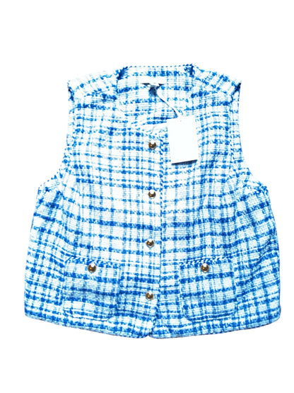 Free Assembly Women's Tweed Mini Skirt and Sleeveless Front Tweed Shell Top Set