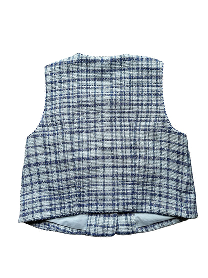 Free Assembly Women's Tweed Mini Skirt and Sleeveless Front Tweed Shell Top Set