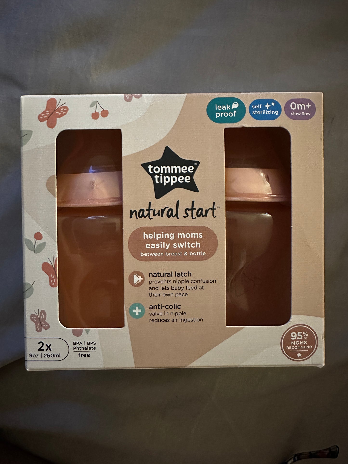 Tommee Tippee Advanced Anti‑Colic Baby Bottle – 9 oz