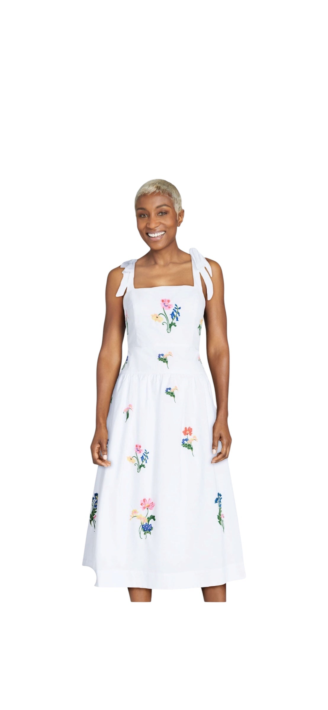 Embroidered Sleeveless Cotton Maxi Dress for Women from Free Assembly