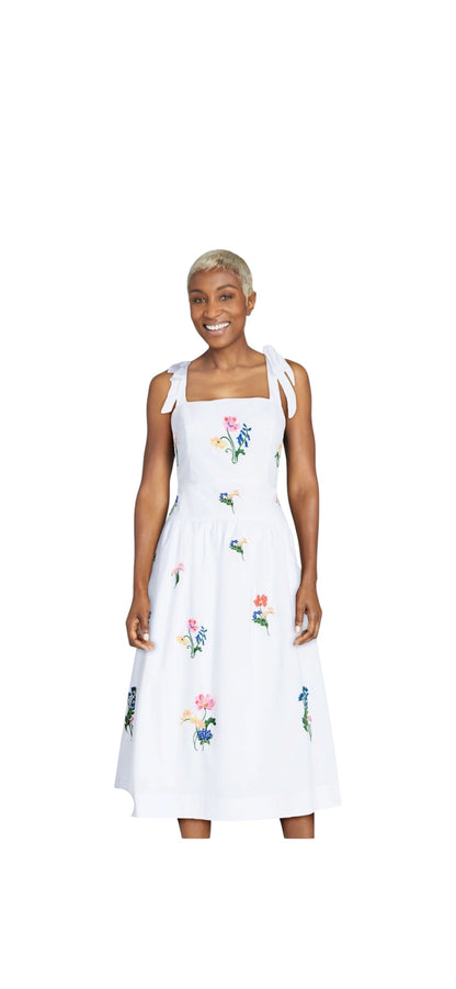 Embroidered Sleeveless Cotton Maxi Dress for Women from Free Assembly