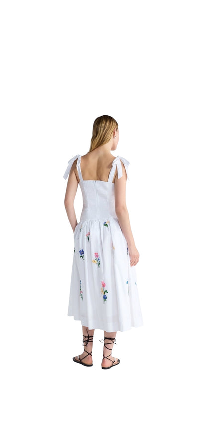 Embroidered Sleeveless Cotton Maxi Dress for Women from Free Assembly