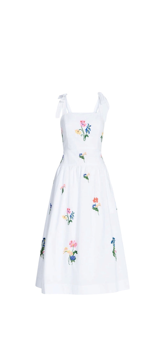 Embroidered Sleeveless Cotton Maxi Dress for Women from Free Assembly