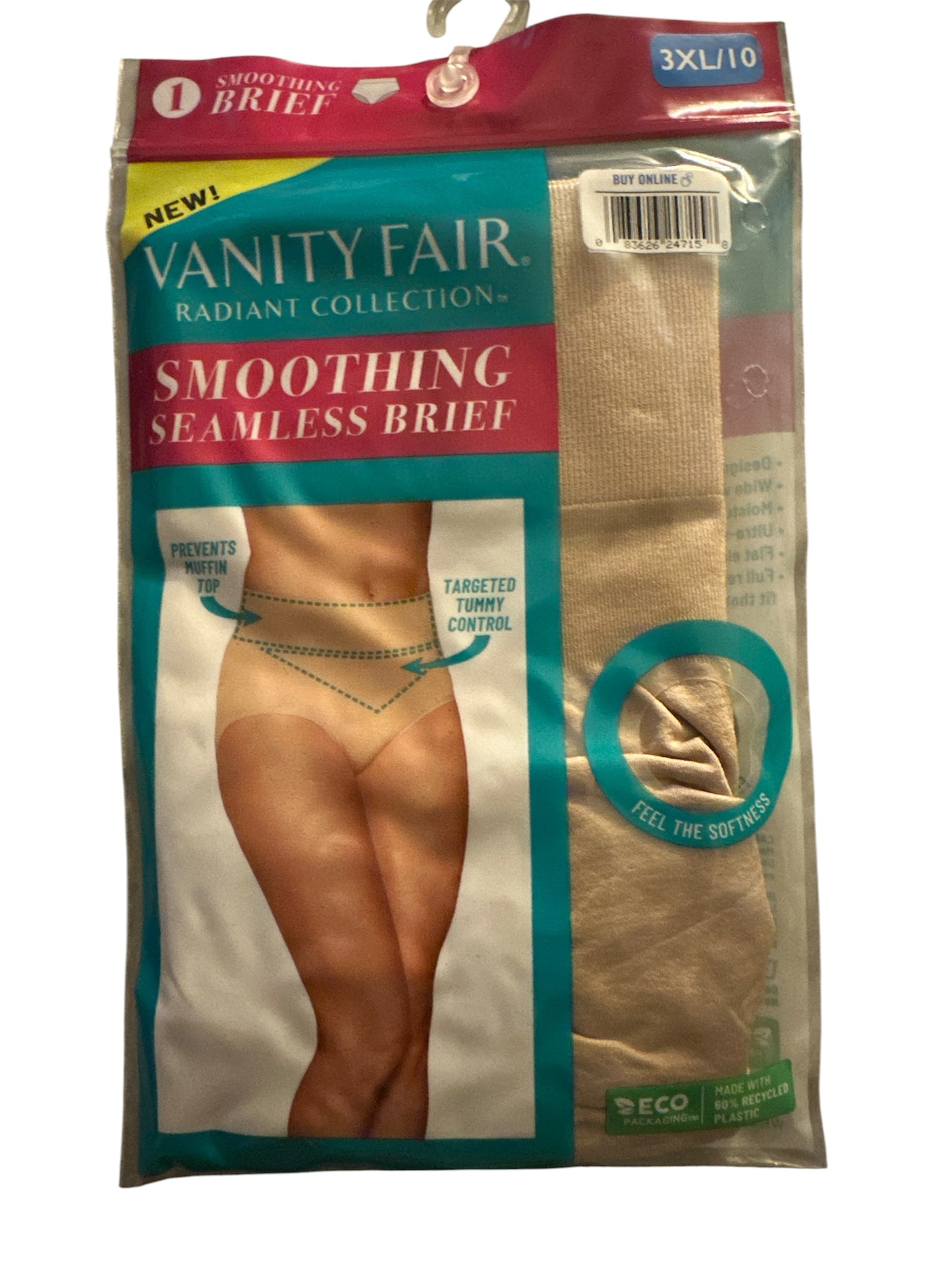 Women's Smoothing Seamless Brief Panty with Light Shaping from Vanity Fair Radiant Collection