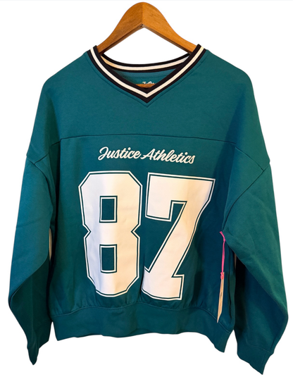 Justice Girls Varsity V-neck Sweatshirt