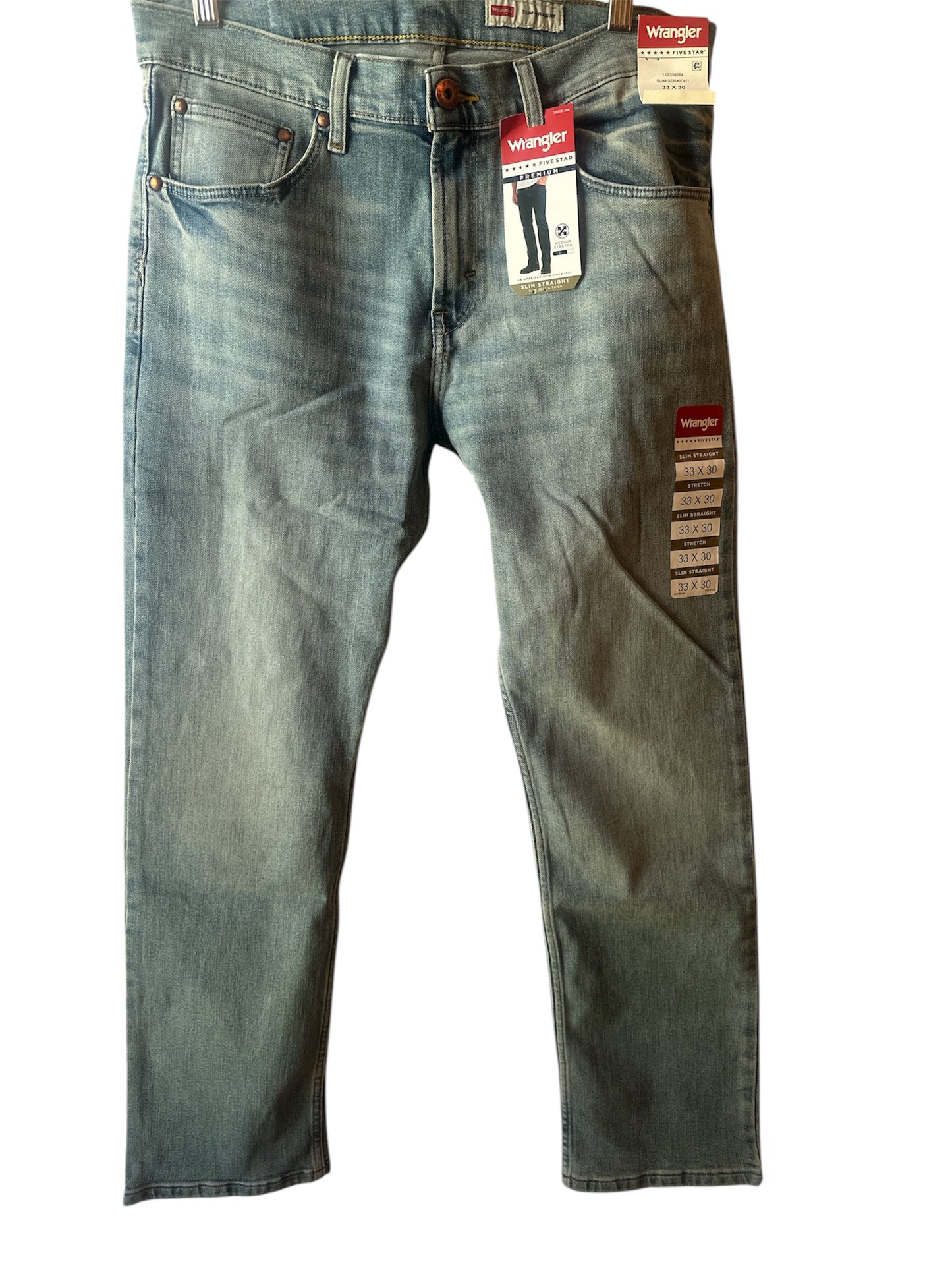 Wrangler Men’s Slim Straight Fit Jeans with Stretch