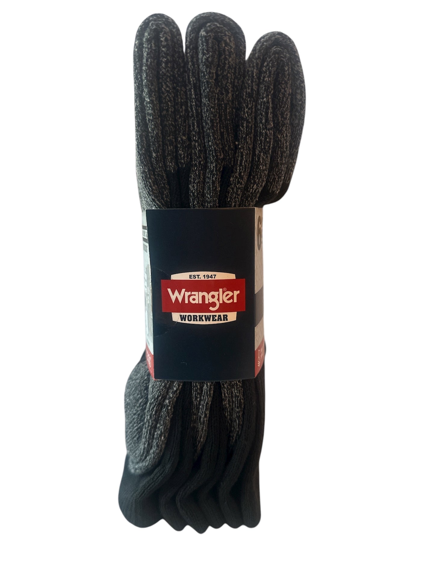 Wrangler Men’s Cushion Crew Socks – 6 Pack, Black
