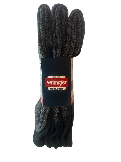 Wrangler Men’s Cushion Crew Socks – 6 Pack, Black