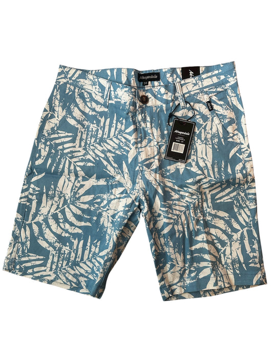 Aeropostale Men’s Printed Flat-Front Shorts – Fountain Blue