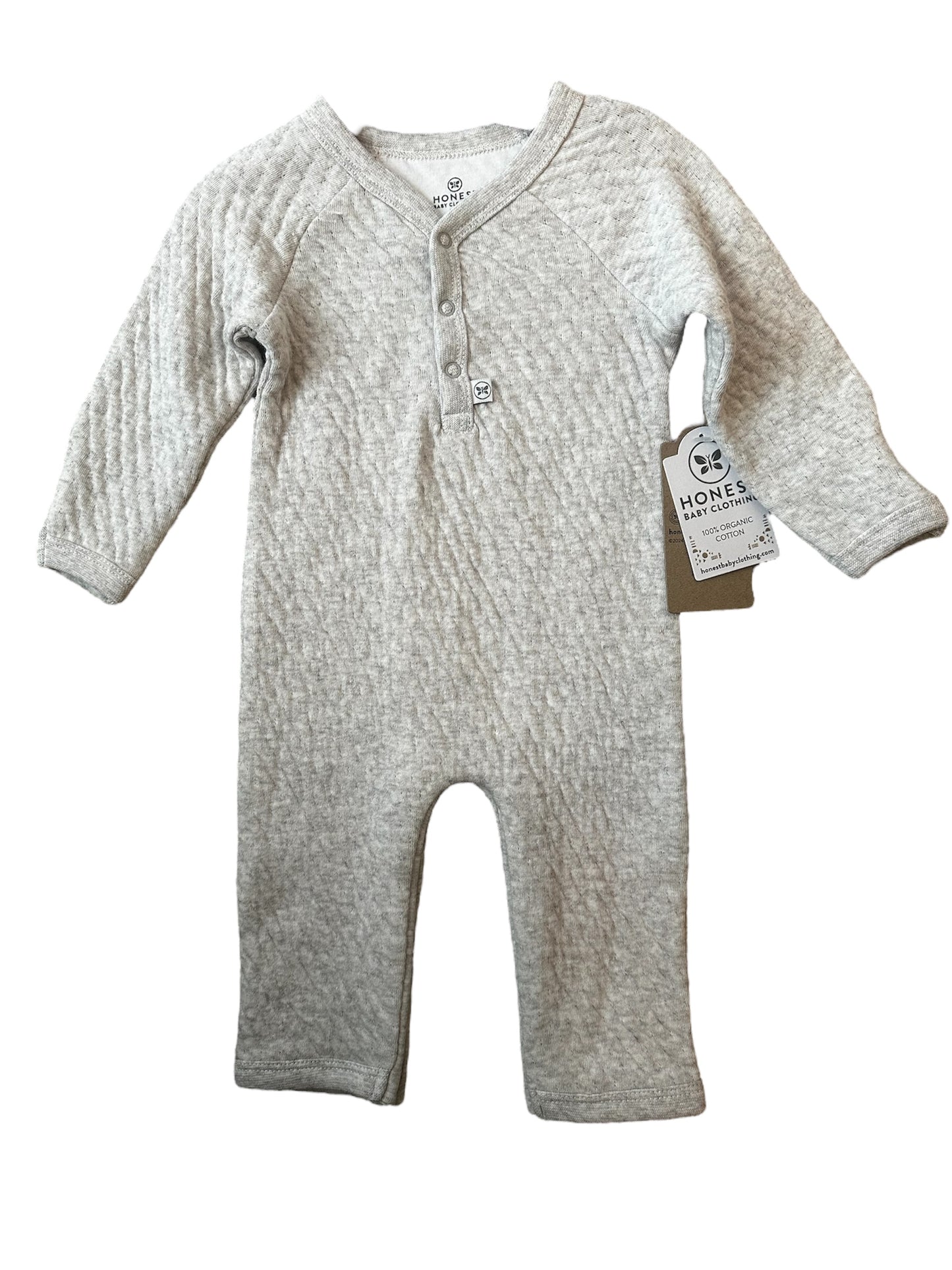 Honest Baby Organic Cotton Matelassé Coverall – Gender Neutral