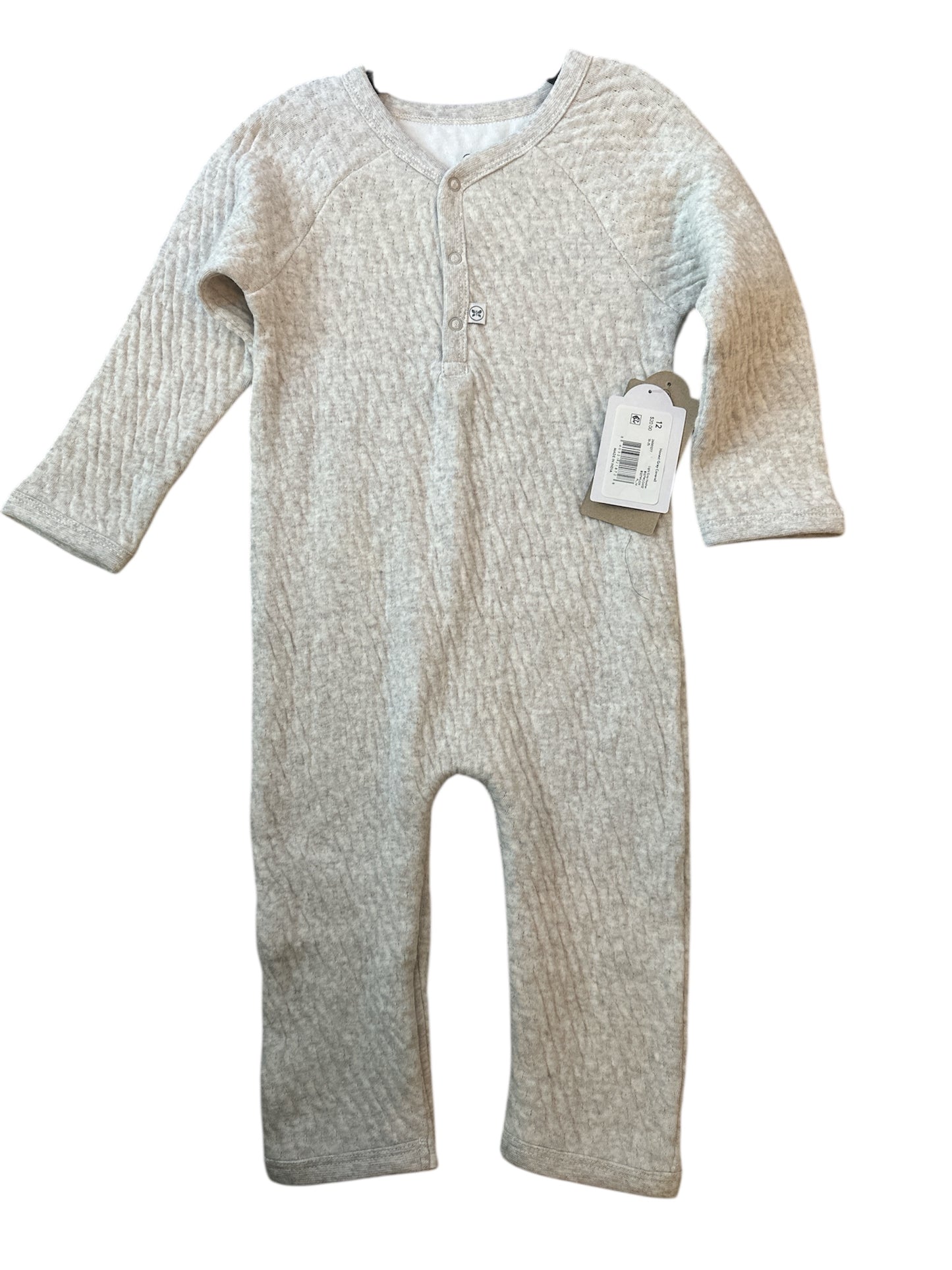 Honest Baby Organic Cotton Matelassé Coverall – Gender Neutral