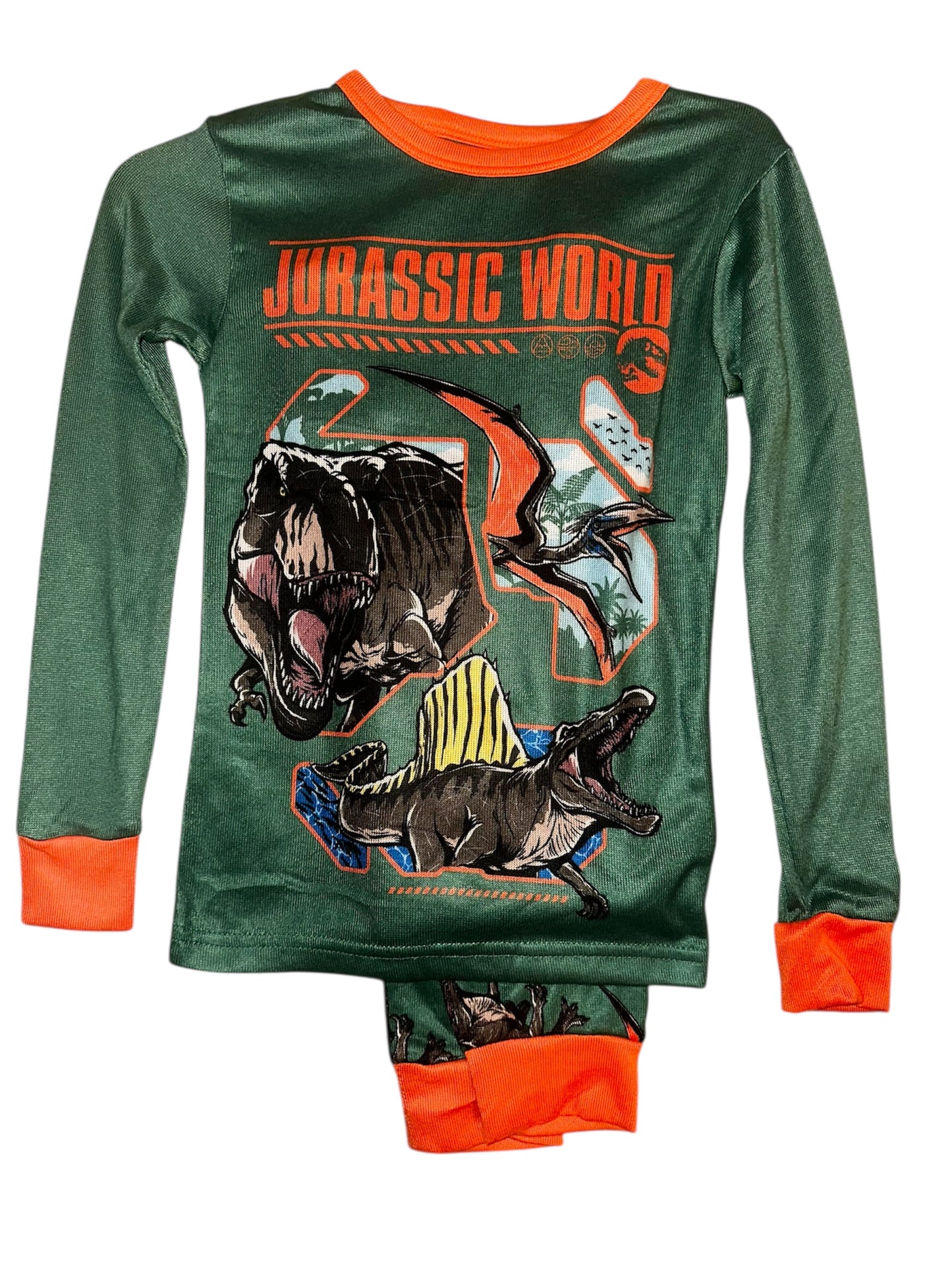 Jurassic World Boys’ Long Sleeve Pajama Set – Top & Pant
