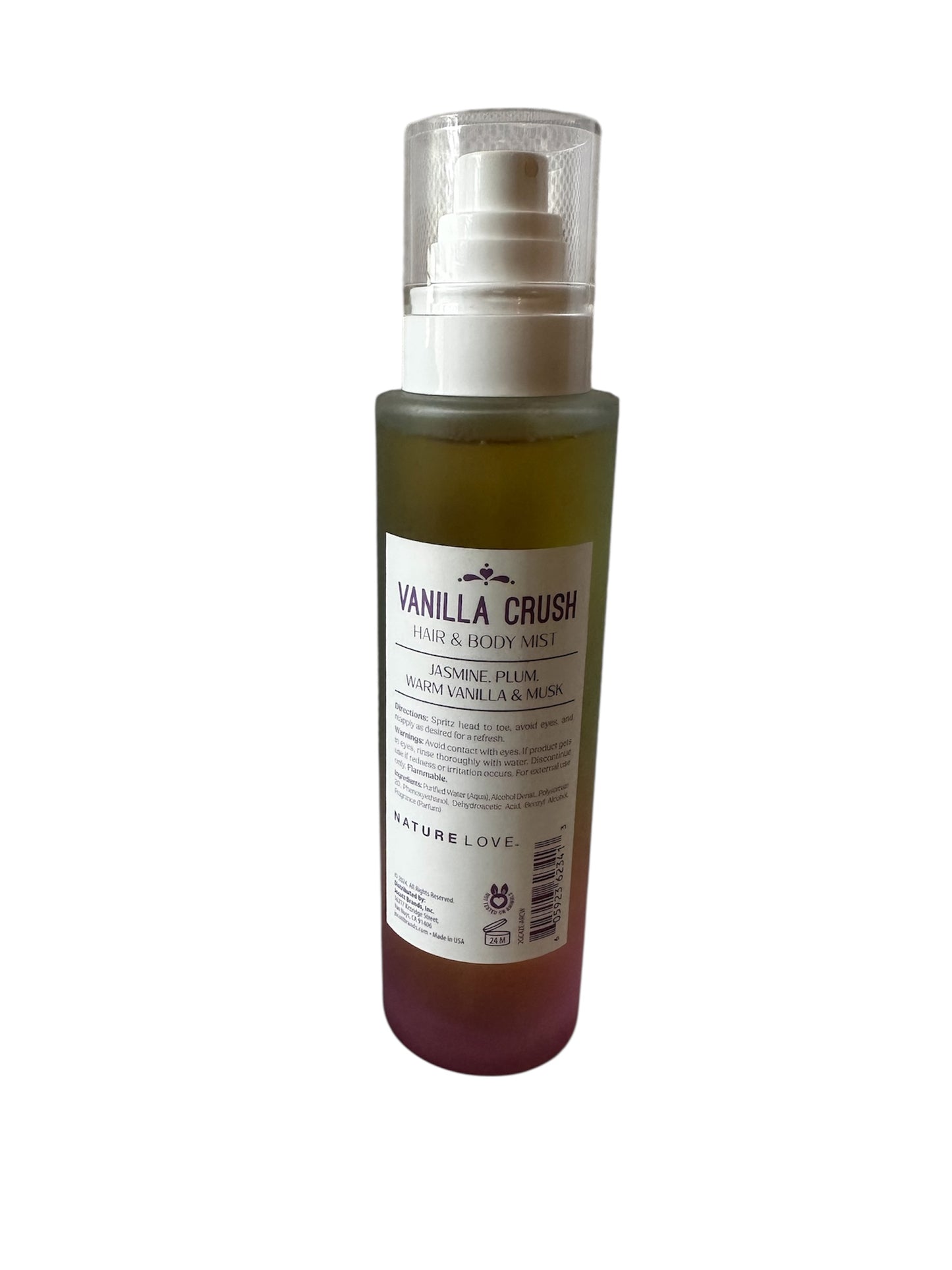 Nature Love Vanilla Crush Hair & Body Mist, 6oz