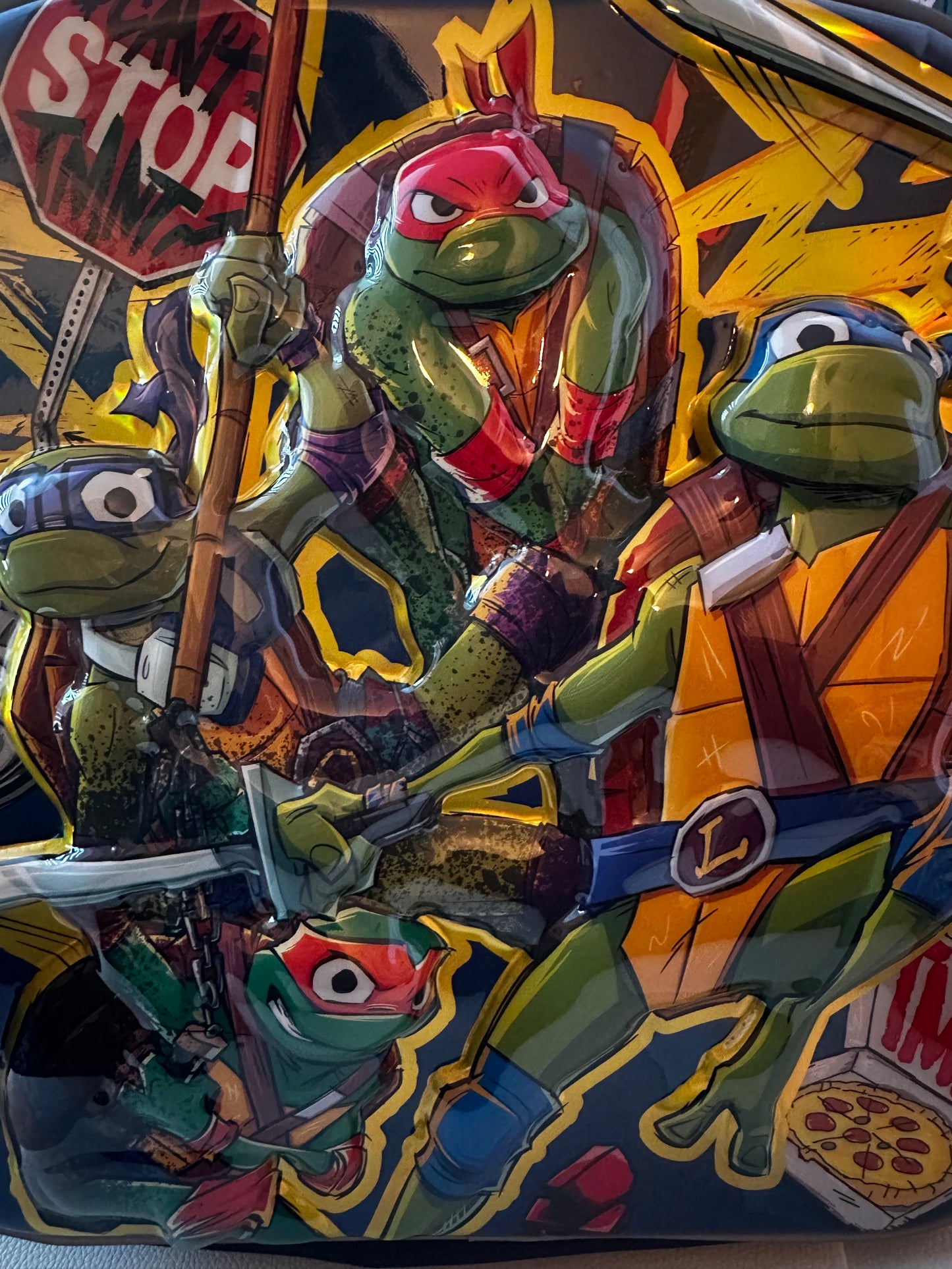 Teenage Mutant Ninja Turtles Boys’ 17″ 3D Glow‑In‑The‑Dark Backpack – Green