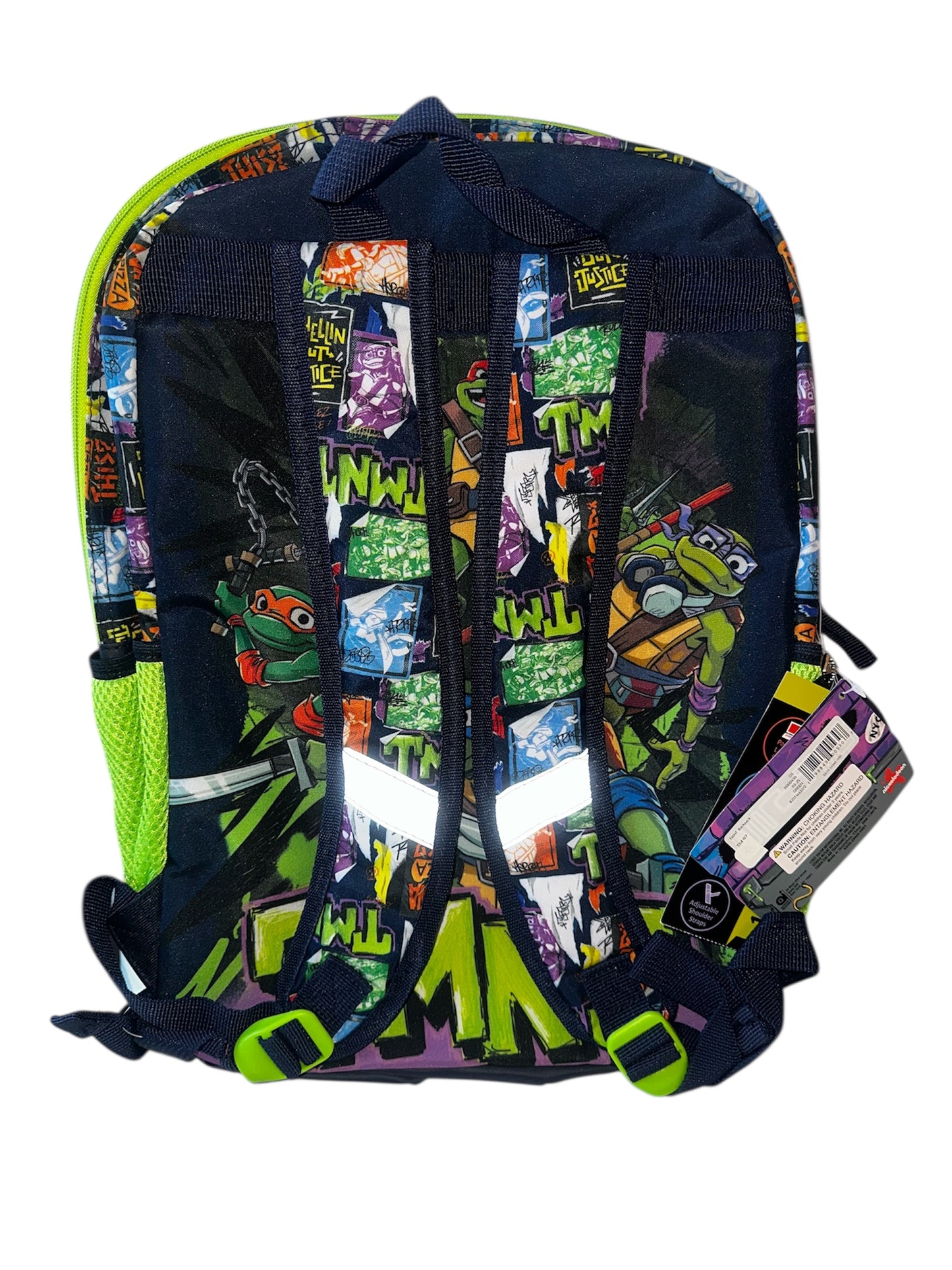 Teenage Mutant Ninja Turtles Boys’ 17″ 3D Glow‑In‑The‑Dark Backpack – Green