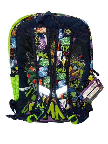 Teenage Mutant Ninja Turtles Boys’ 17″ 3D Glow‑In‑The‑Dark Backpack – Green