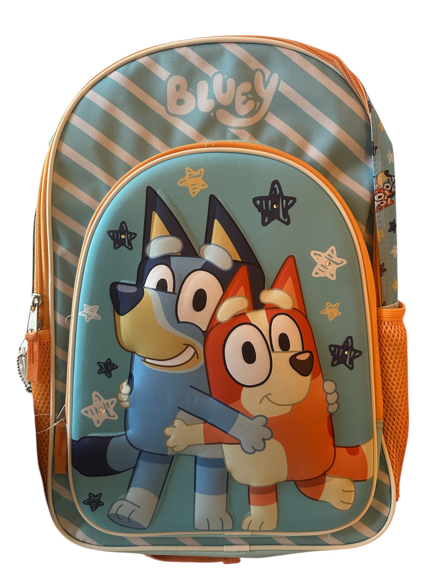 Bluey & Bingo 17” Light‑Up Stars & Stripes Backpack – Mint