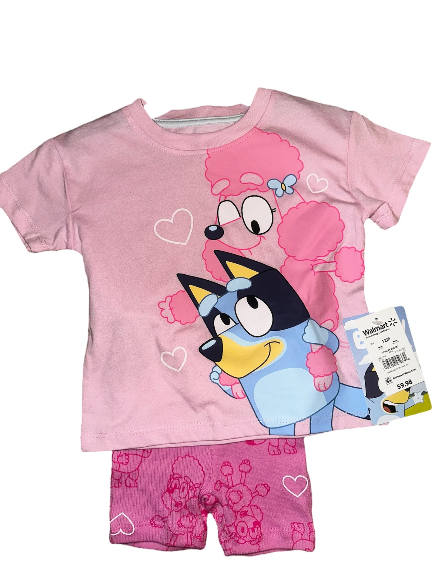 Bluey Toddler Girl Graphic Tee & All‑Over Print Bike Shorts Set