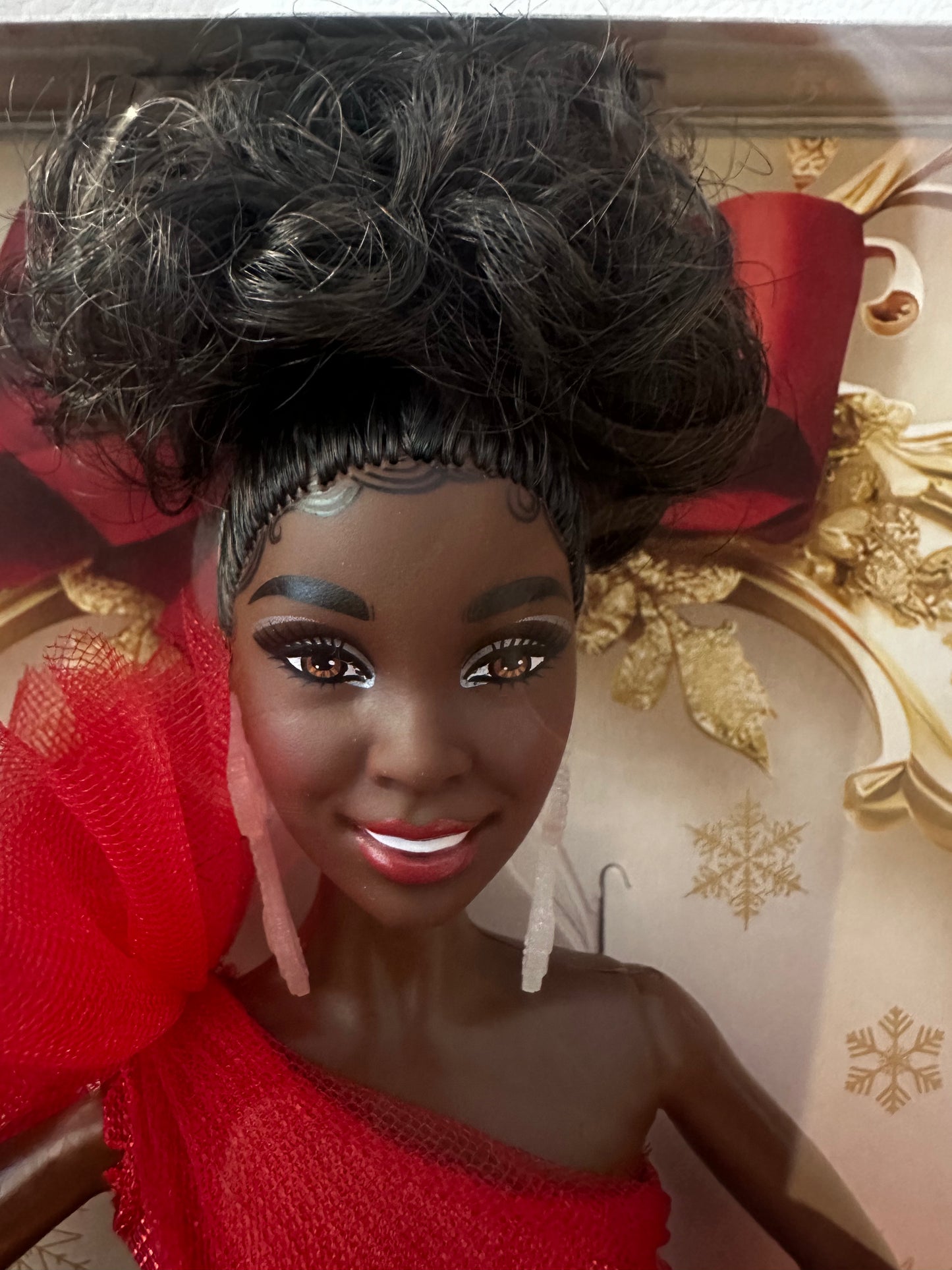 Barbie Signature 2024 Holiday Barbie Fashion Doll, Seasonal Collector Gift, Brown Hair with Plaid Gown