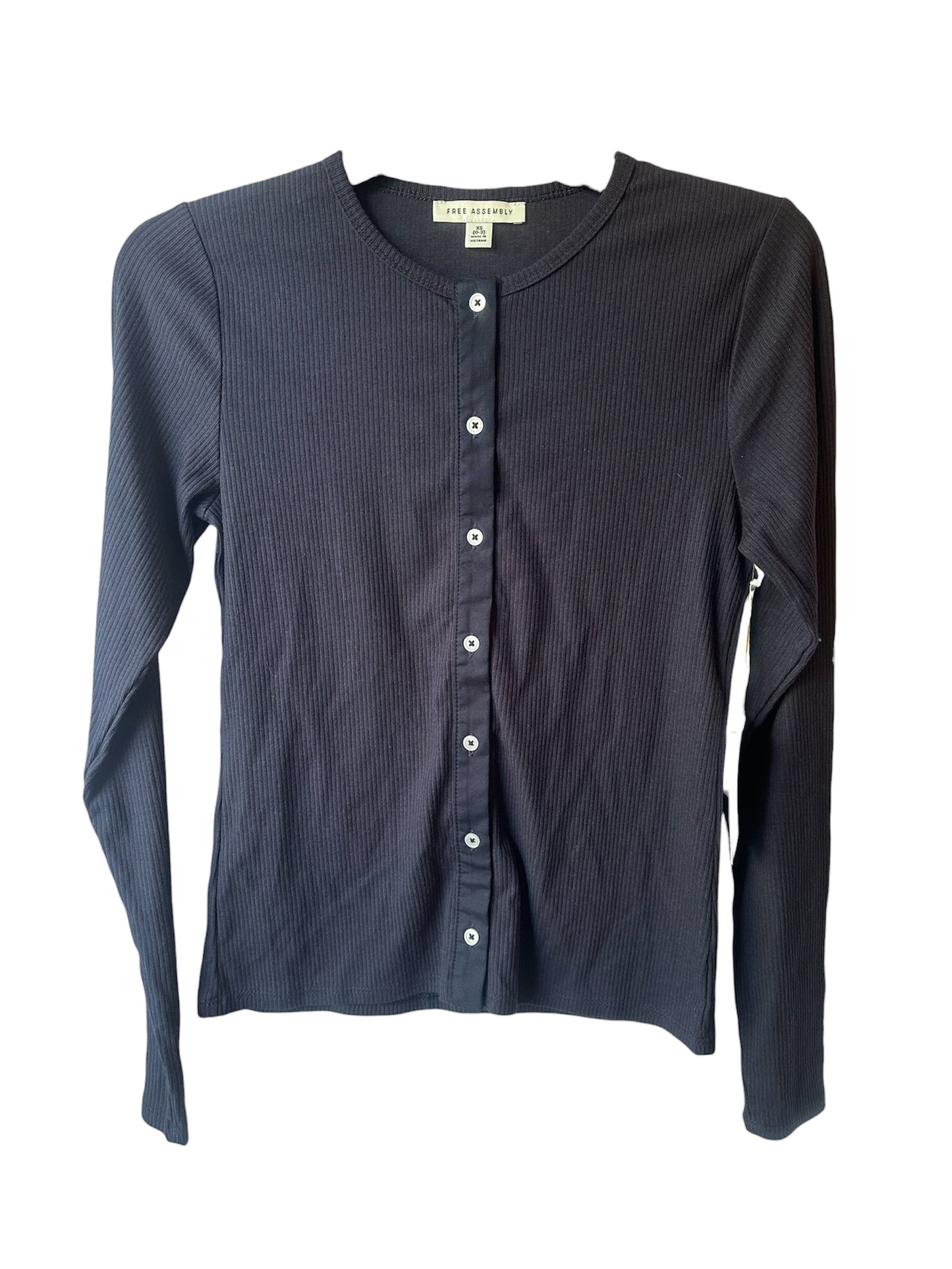 Free Assembly Women's Fitted Cardigan Sweater with Long Sleeves